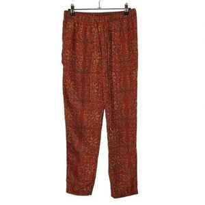 Forever 21 Red Printed Straight Leg Soft Pants XS